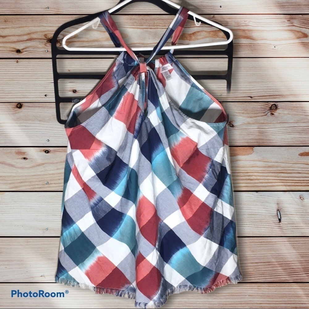 Motherhood summer tank top size large plaid summer tank top baby momma t… - Picture 2 of 10
